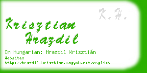 krisztian hrazdil business card