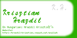 krisztian hrazdil business card